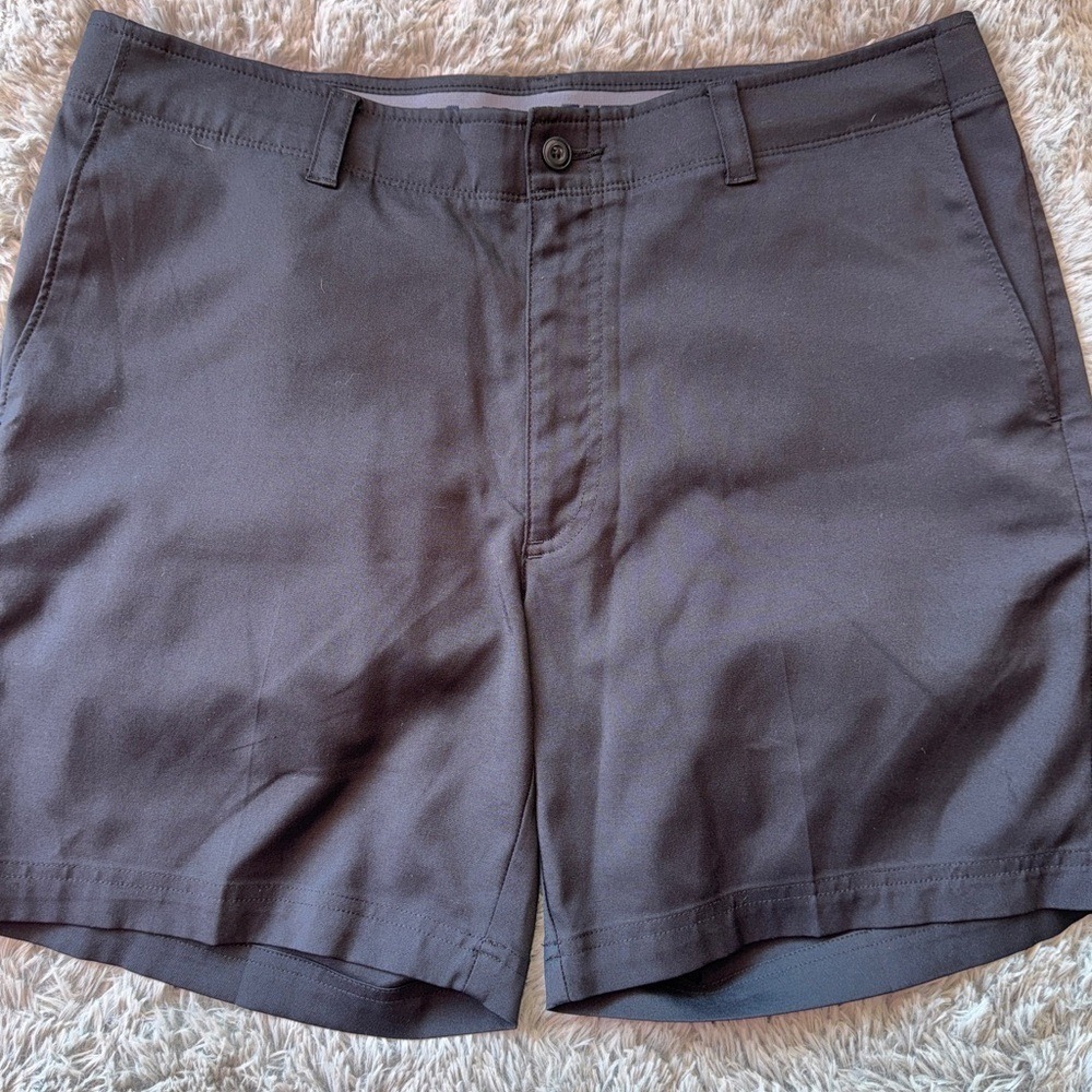 PGA Tour Men Performance Golf Shorts Black Size 36 Flat Front Stretch Activewear